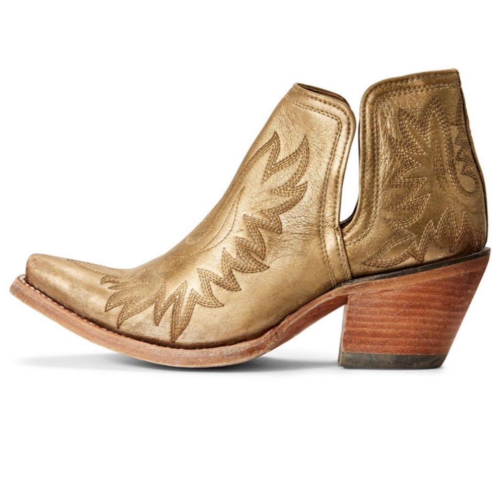 Ariat Dixon Distressed Gold Boots Sz 8